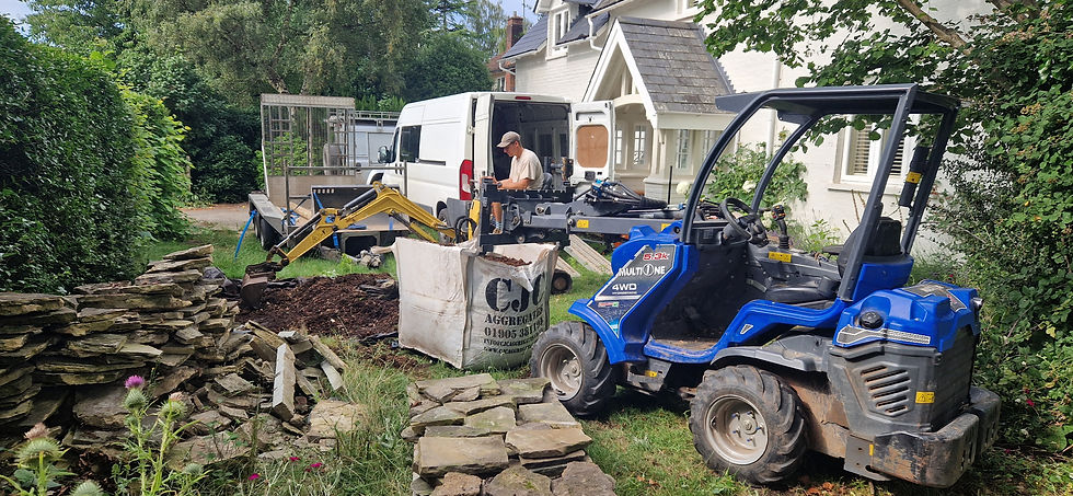 Preparing for the gravel driveway