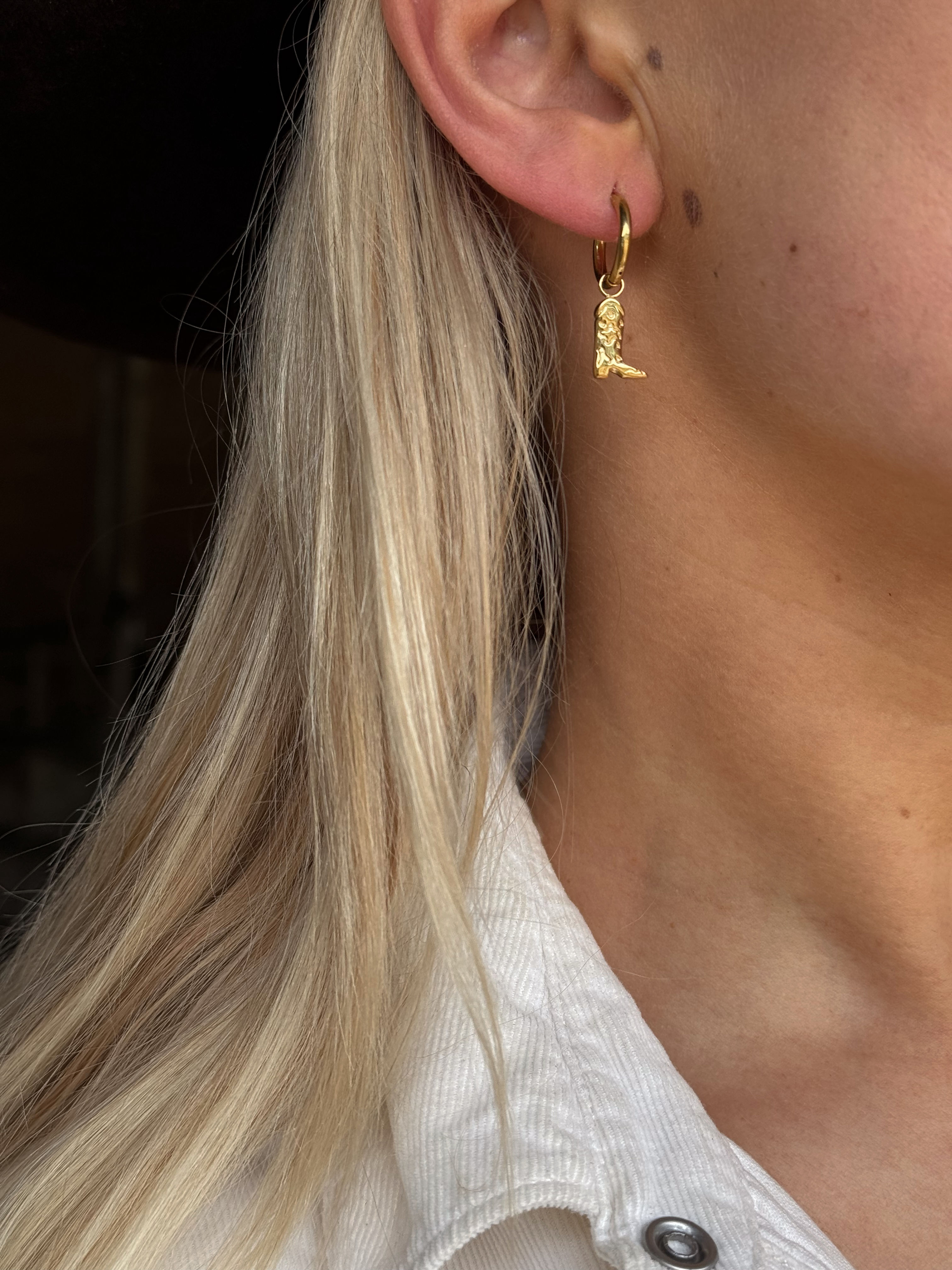Cowboy boot earrings