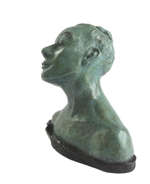 Thumbnail: Limited Edition Bronze Sculpture in Teal by Joyce Fournier Toronto