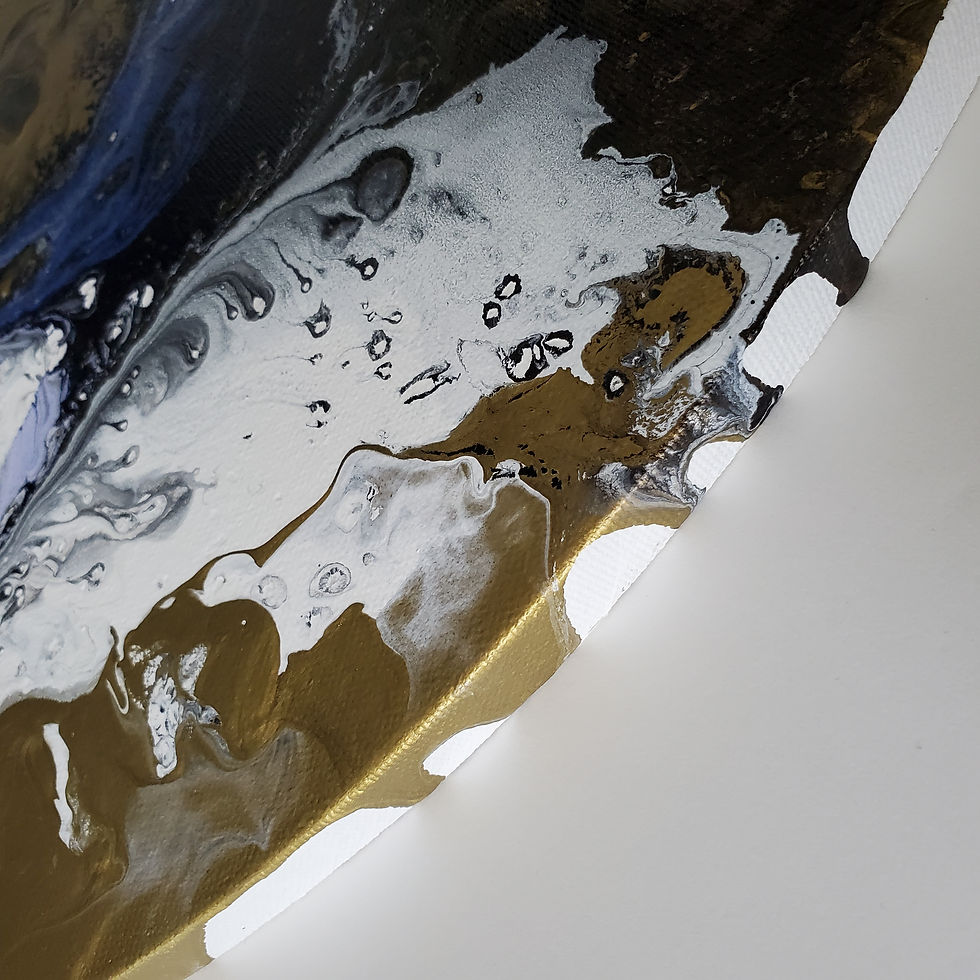 Thumbnail: Original Abstract Acrylic painting 'Floating Through Space'
