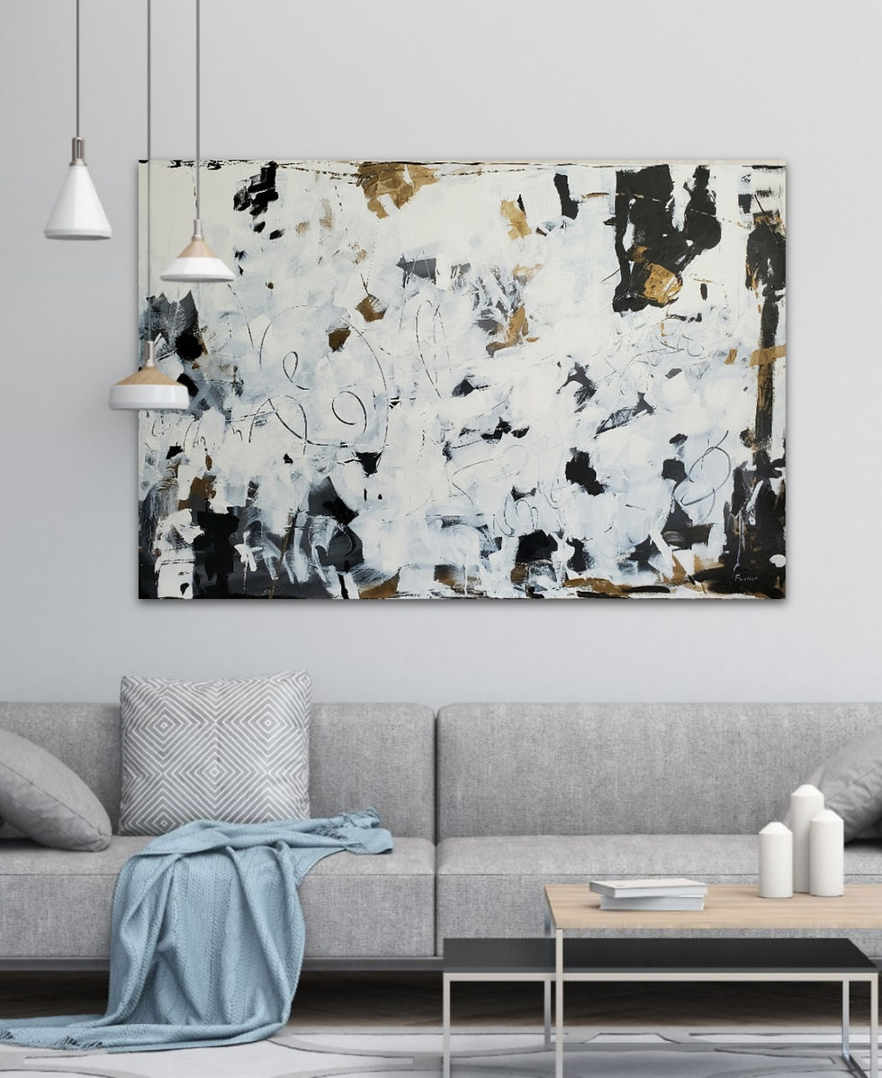 Thumbnail: Large Original Abstract painting 'Journey To Now' by Joyce Fournier Toronto