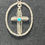 Thumbnail: Sterling Silver & Turquoise Cross Pendant