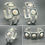 Thumbnail: Freshwater Pearl Sterling Silver Shadowbox Three Stone Cuff