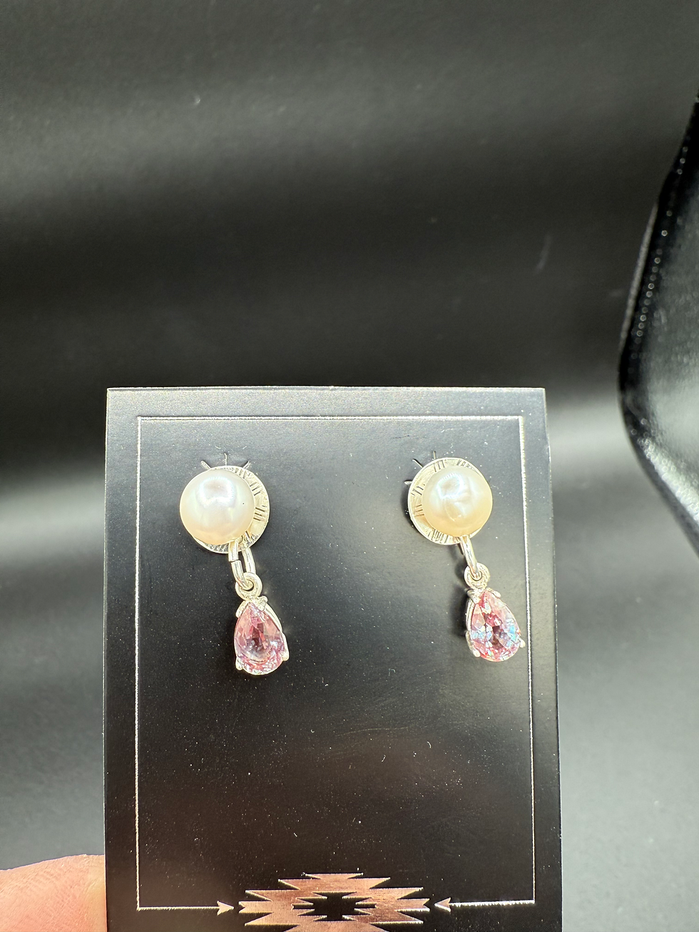 Thumbnail: Pearl/Alexandrite/Sterling Earring & Pendant Set