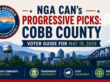 NGA CAN's Progressive Picks: Cobb County Voter Guide for May 19, 2026