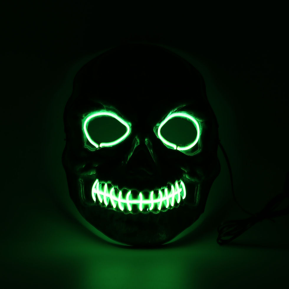 Thumbnail: El Wire -  Light Up LED Skull Mask
