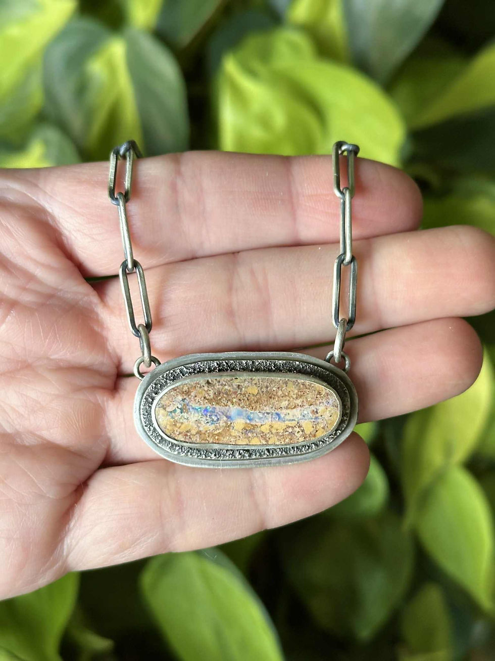 Beauty in the Breaks | Crystal Pipe Opal Pendant