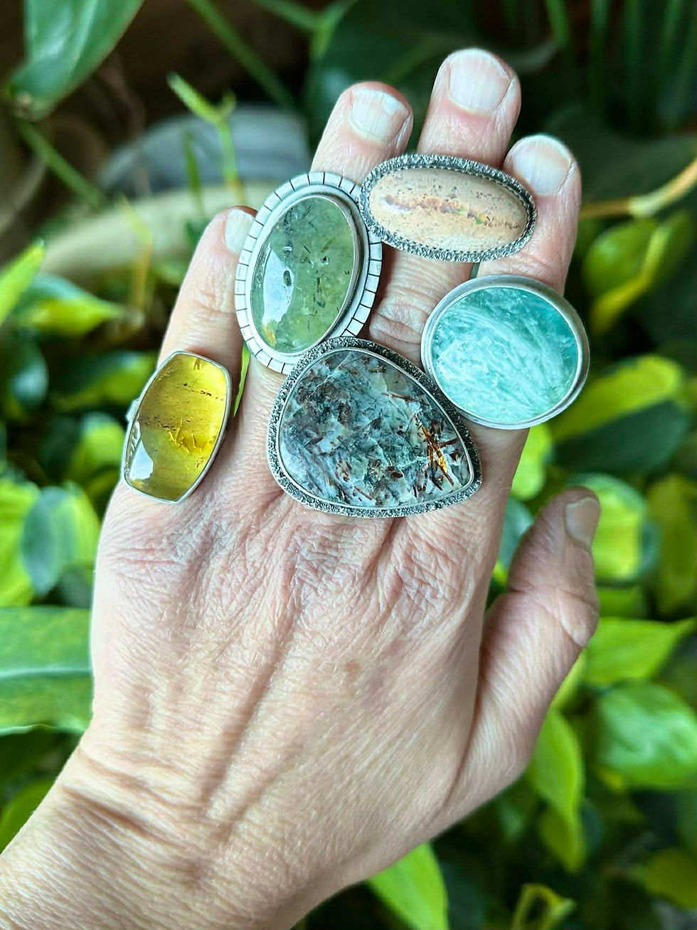 Thumbnail: Peace, Peace, Peace | Apophyllite Statement Ring
