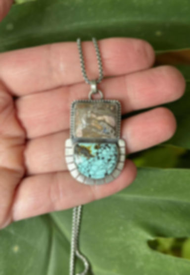 Step Into Your Power | Turquoise & Opal Pendant