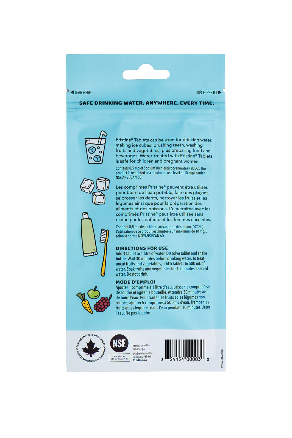 Thumbnail: Pristine® Water Treatment Tabs 8.5 mg