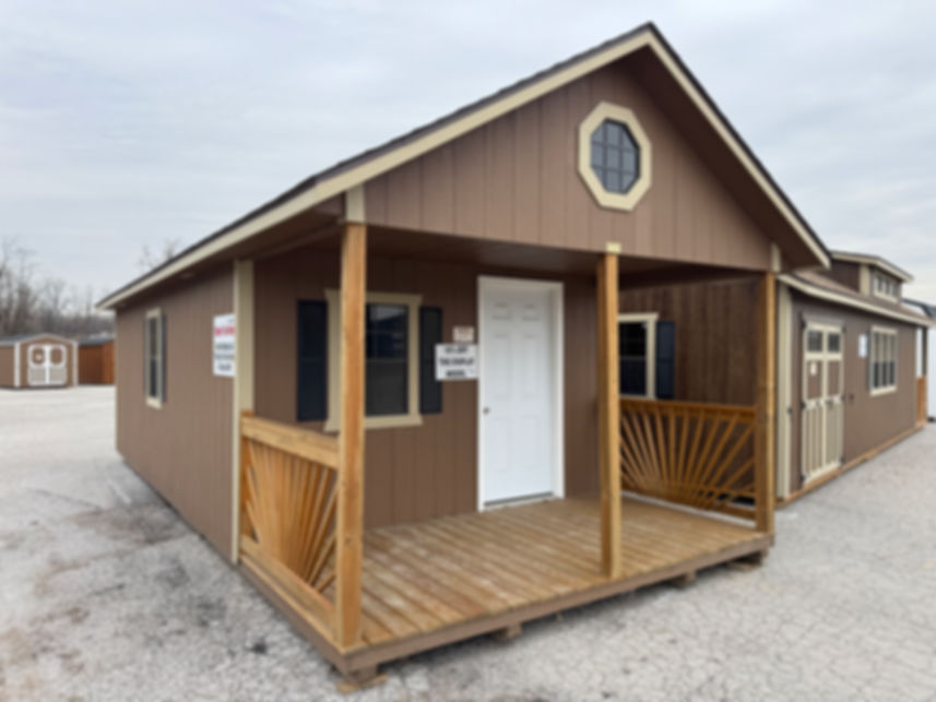 12x28 A-Frame Lofted Cabin F13835