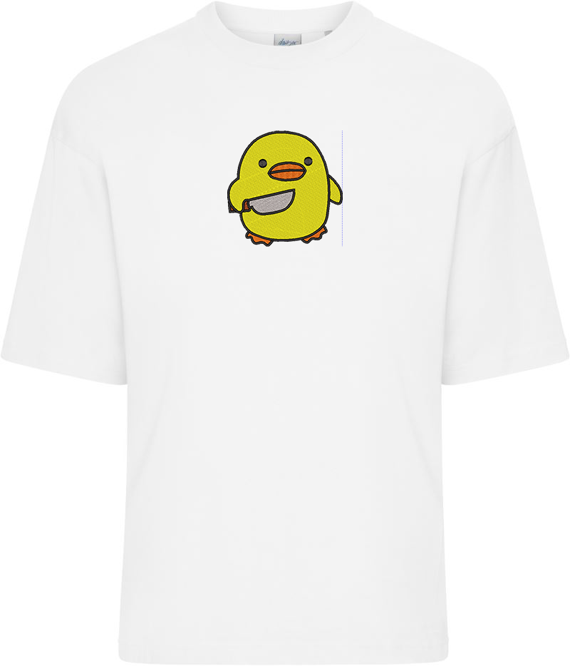Miniature : T-shirt Homme épais, brodé, oversize Duck