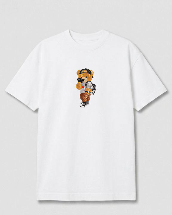 T-shirt Femme oversize, brodé, Bear