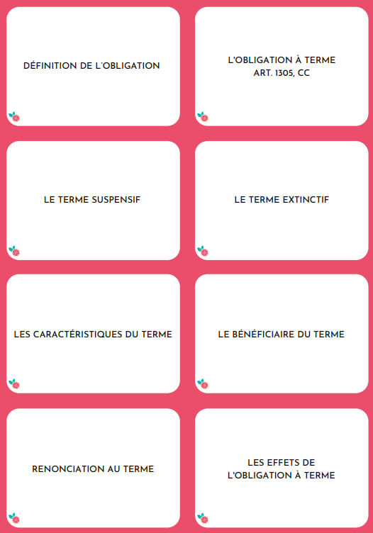 Miniature : extrait flashcards regime general obligations pdf gratuit