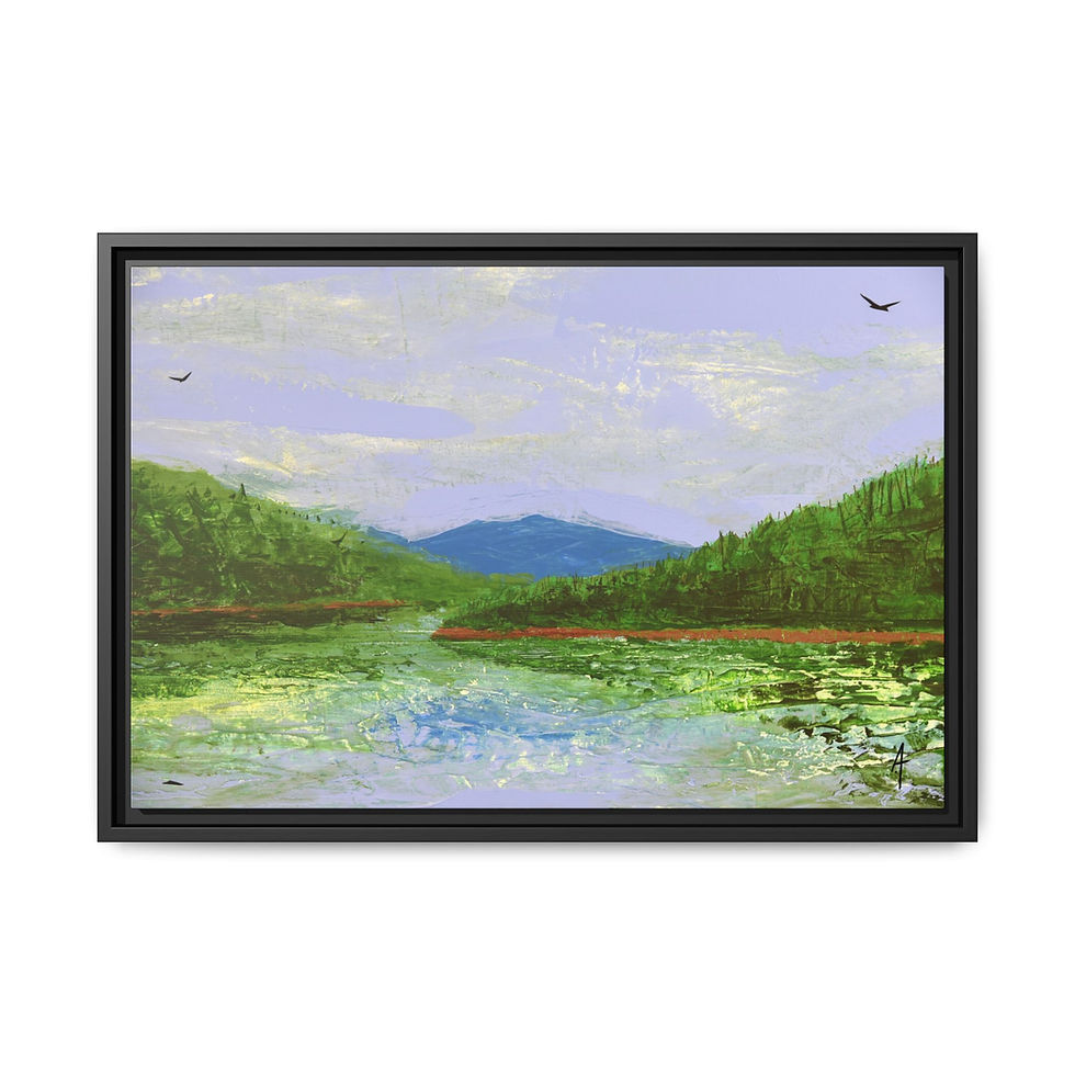Thumbnail: Mirror to the Sky Print on Canvas (Framed) 