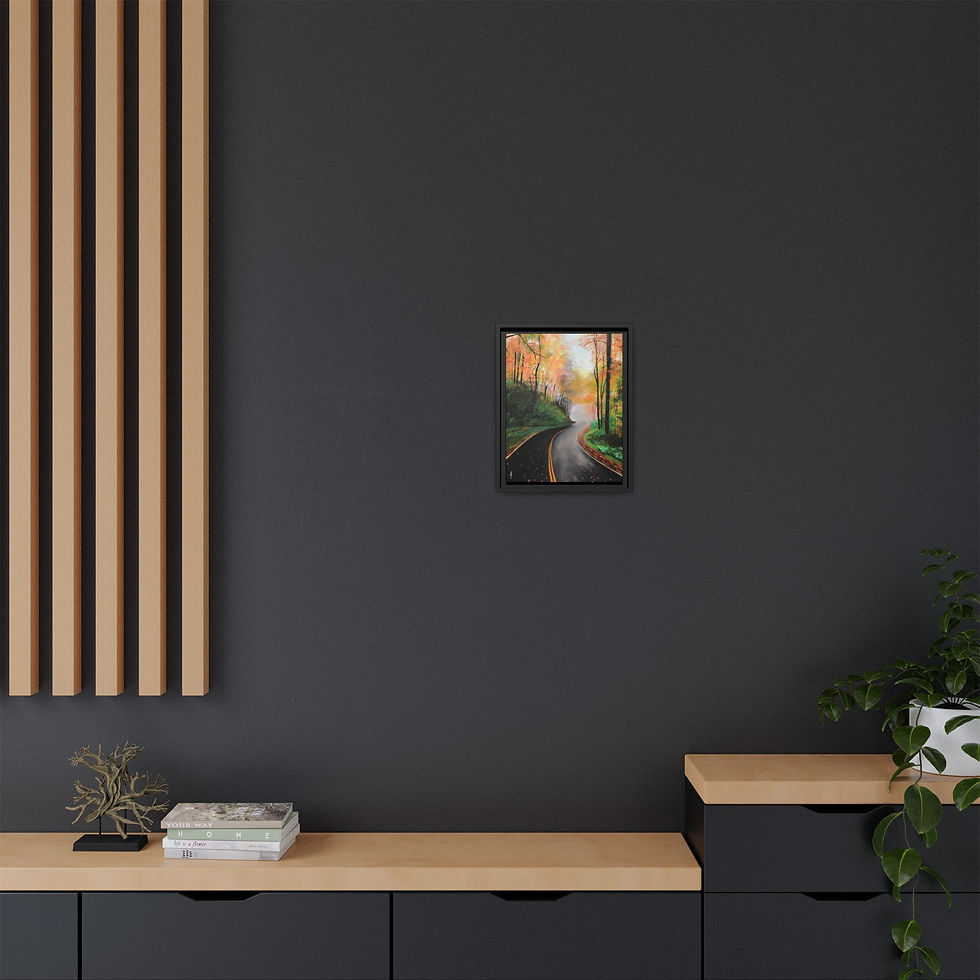 Thumbnail: The Road Back Home Print on Canvas (Framed) 