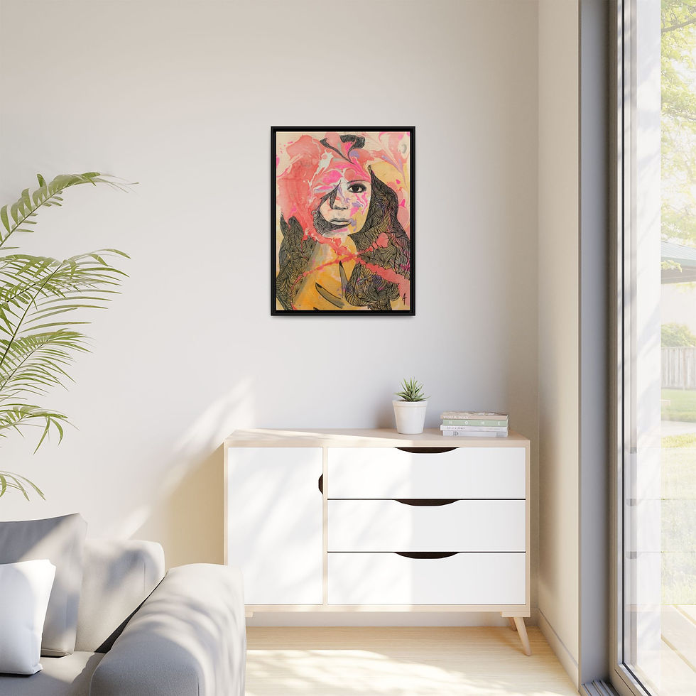 Thumbnail: Kalypso Print on Canvas (Framed) 