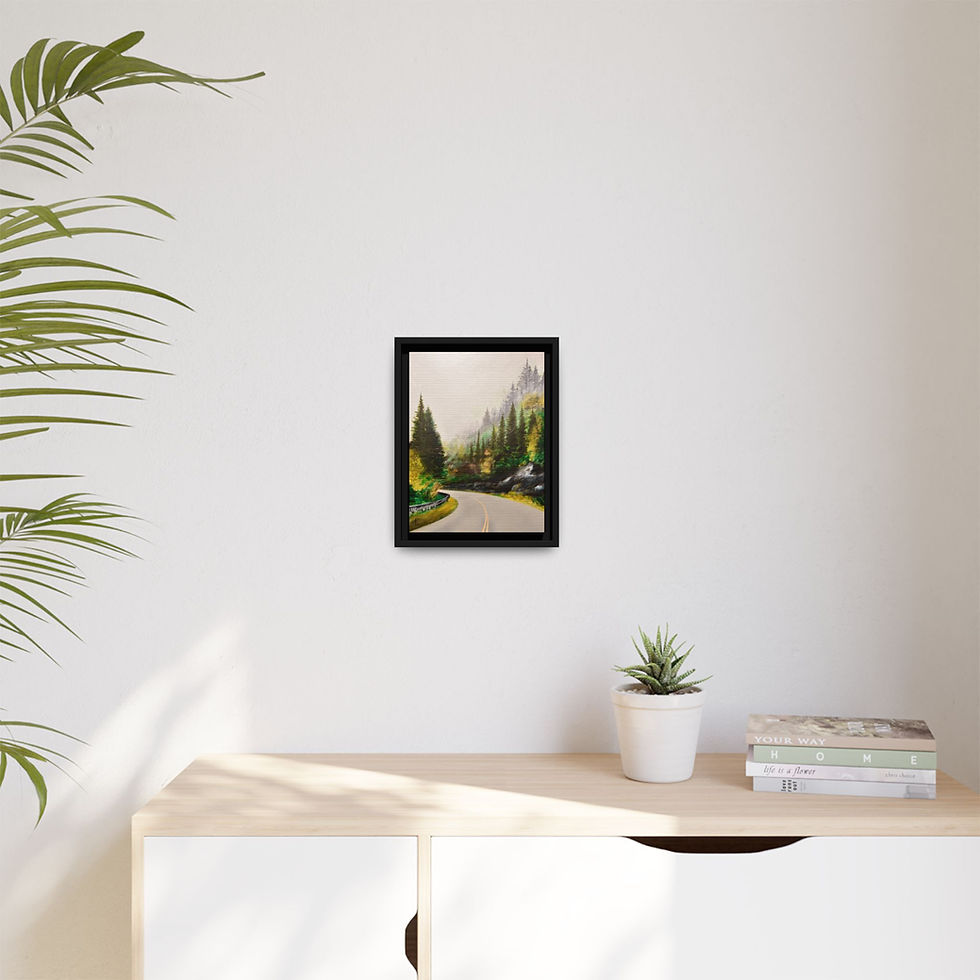 Thumbnail: Cavity Bank Print on Canvas (Framed) 