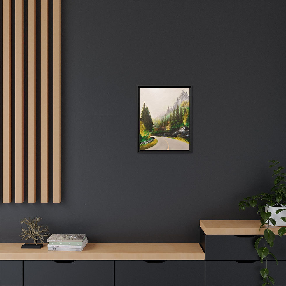 Thumbnail: Cavity Bank Print on Canvas (Framed) 