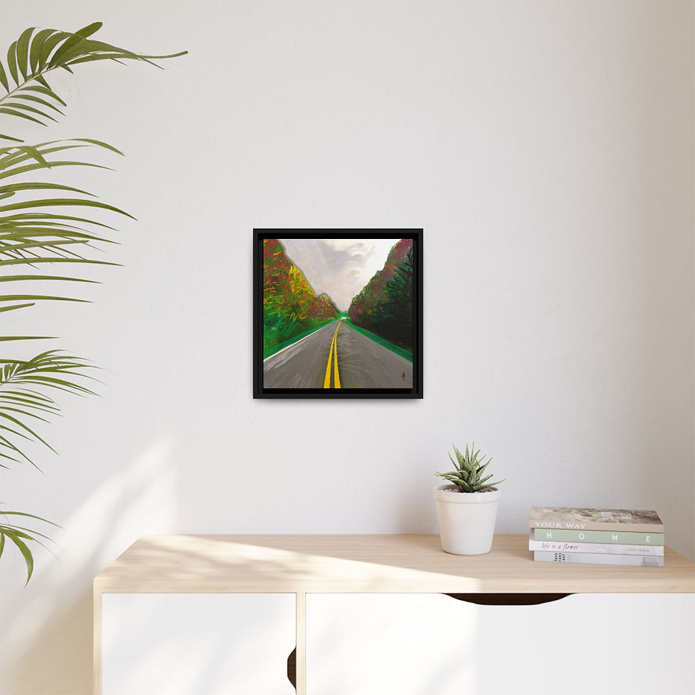 Thumbnail: October Print on Canvas (Framed) 