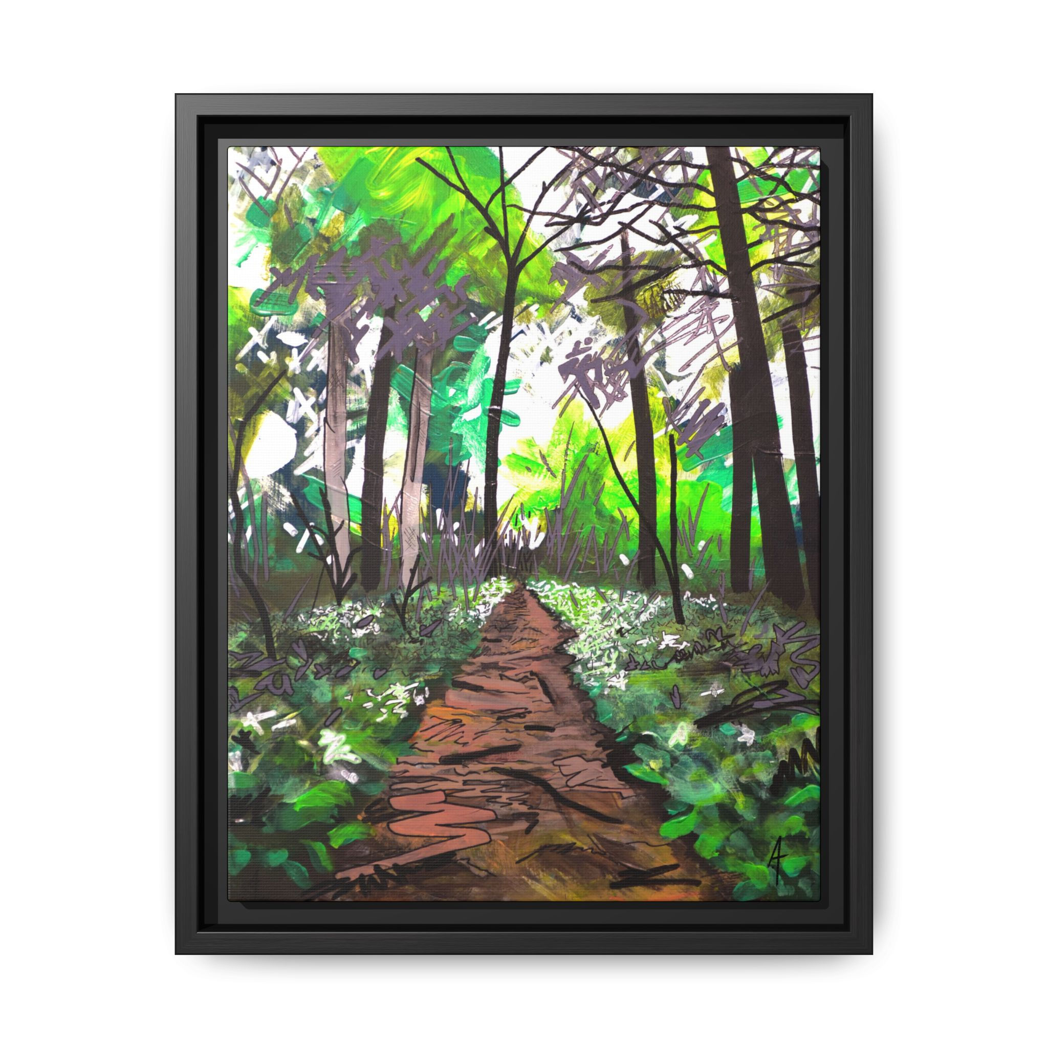 Forest Catcher Print on Canvas (Framed) 
