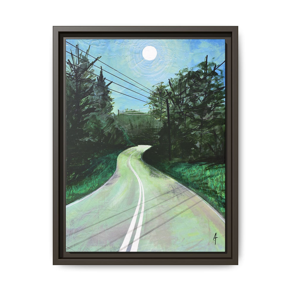 Thumbnail: "Backroads" Framed Canvas Print 