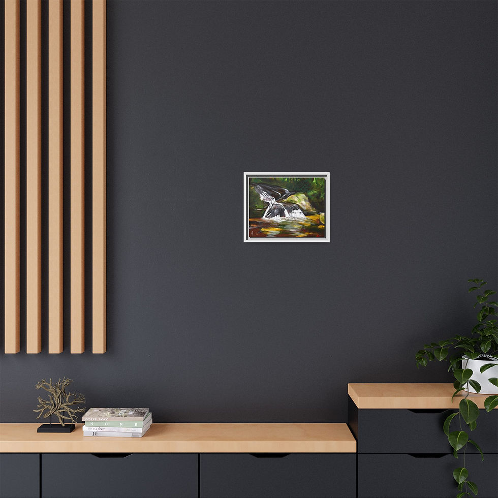 Thumbnail: Waterfall Print on Canvas (Framed)