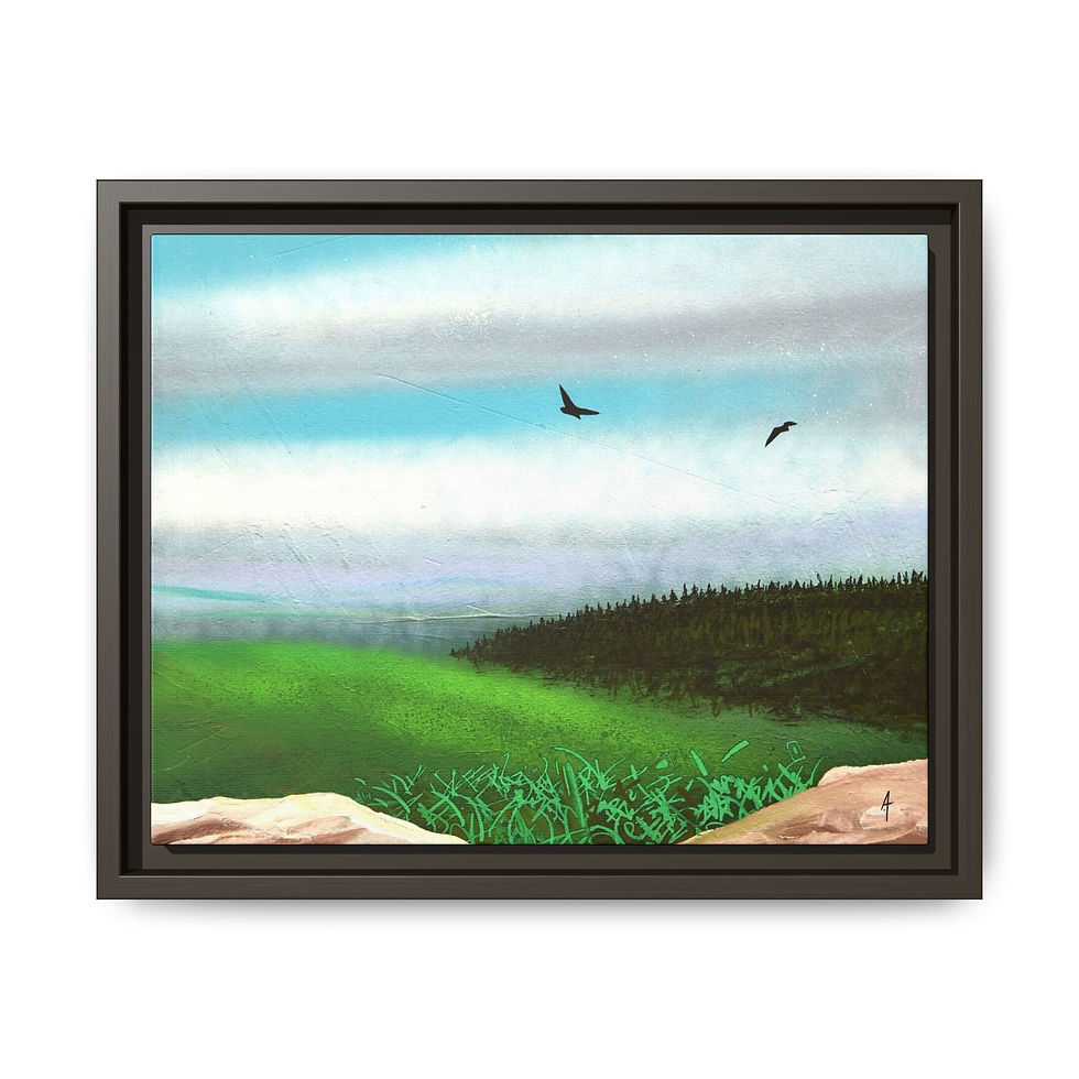 Thumbnail: View From Above Print on Canvas (Framed) 