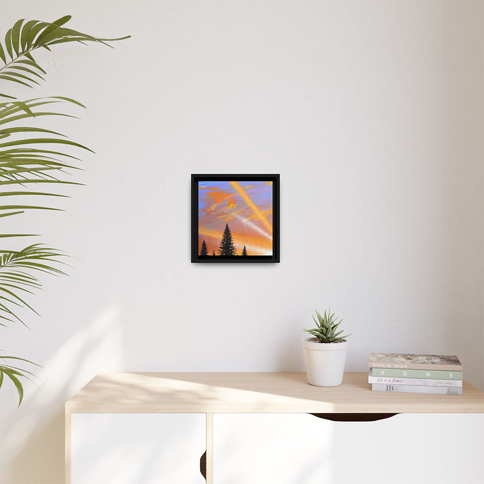Thumbnail: Flashbacks Print on Canvas (Framed) 