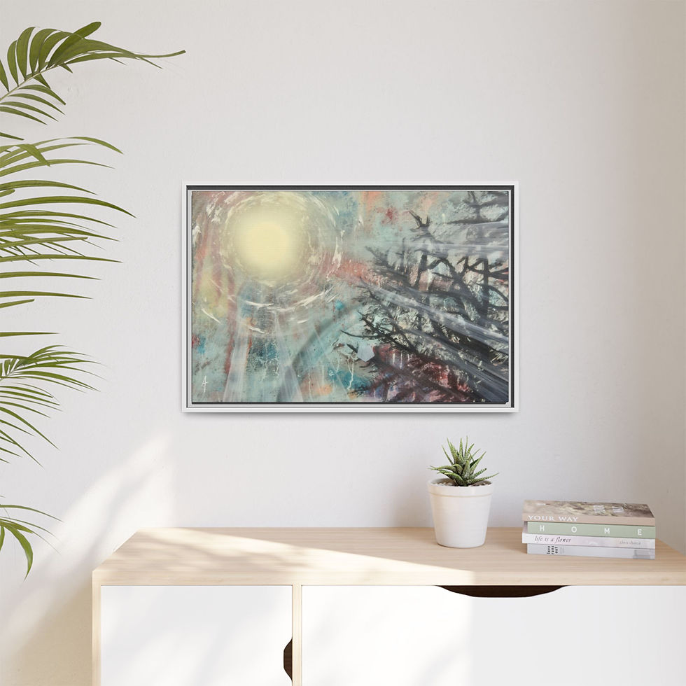 Thumbnail: Bleeding Out Print on Canvas (Framed) 