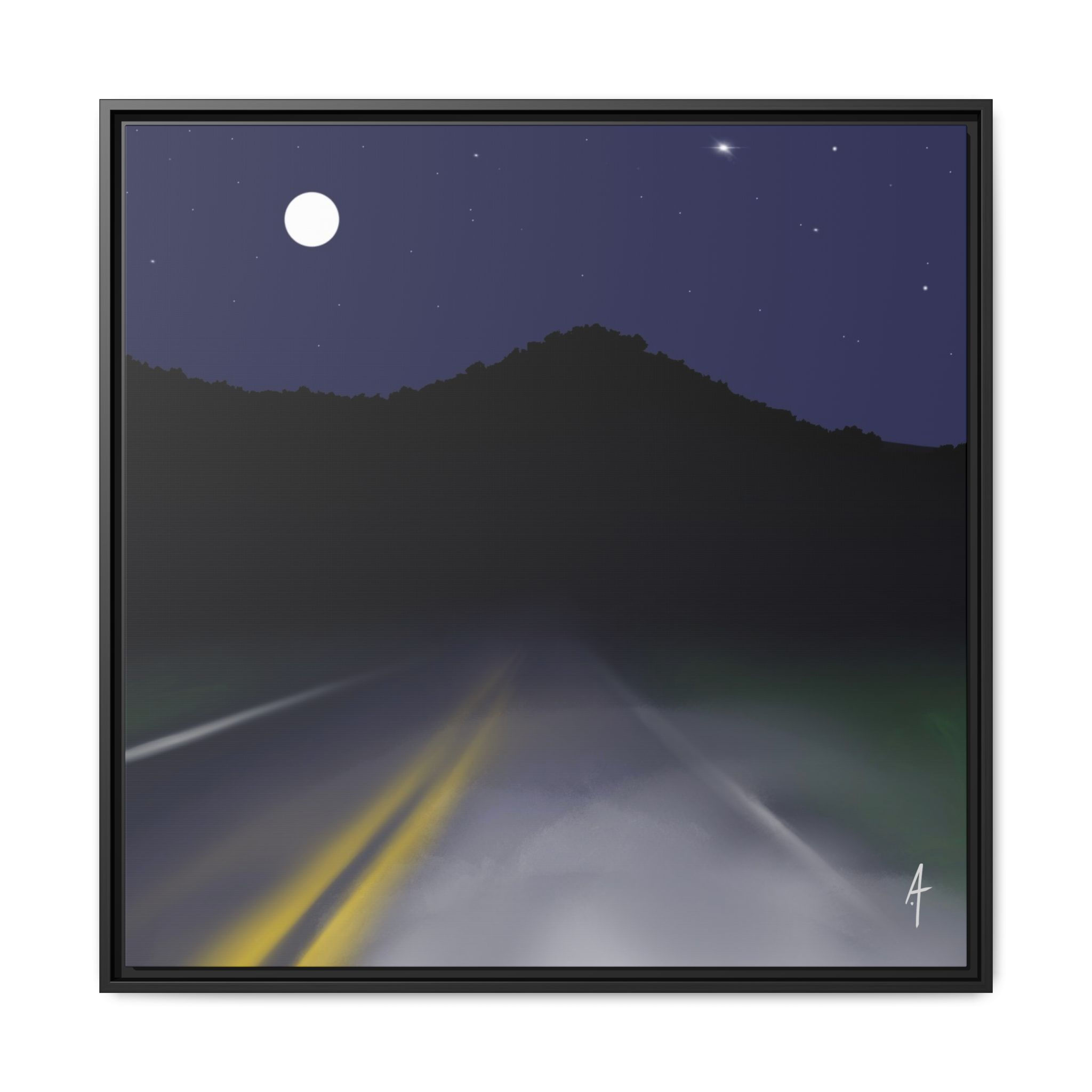 In the Dark Print on Canvas (Framed) 