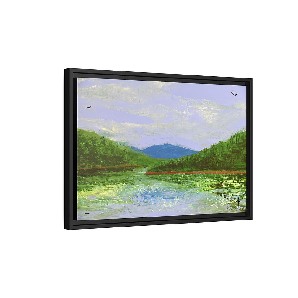 Thumbnail: Mirror to the Sky Print on Canvas (Framed) 