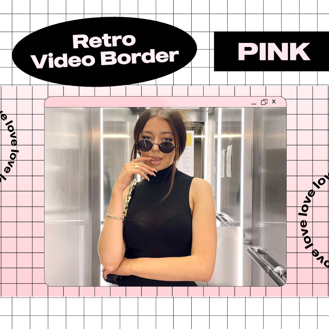 Retro Video Border | Pink Colour