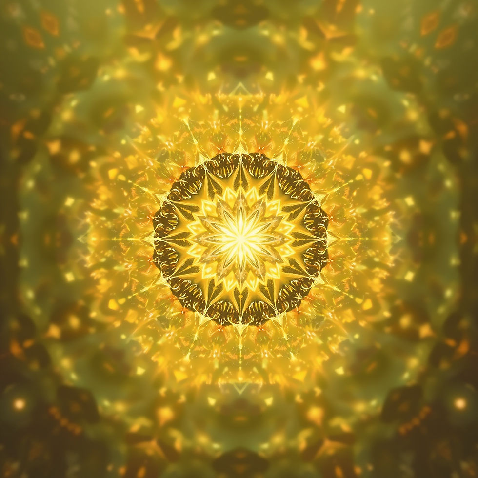Soft glowing light particles, nourishing aura, sacred geometry or flowing energy that feel