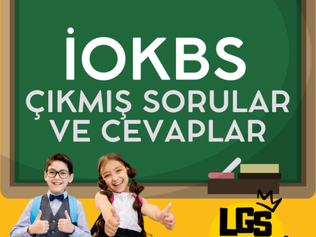 İOKBS 8. Sınıf Bursluluk Sınavı Soruları ve Cevapları