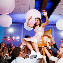 Ceiling Balloons for Bat Mitzvah by Eye Candy Balloons