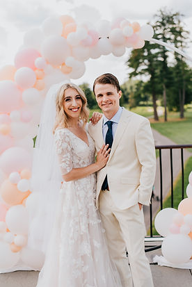 Organic Wedding Balloon Garland Arch at Manchester Country Club by Eye Candy Balloons