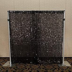 Black Sequin Drape from Eye Candy Balloons