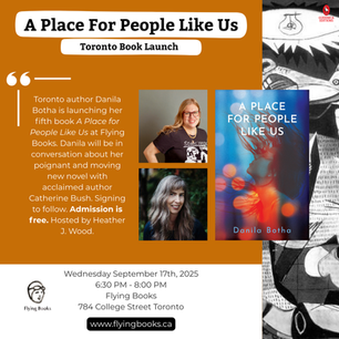 Toronto Book Launch for A Place for People Like Us