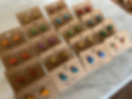 FSC Wood Handpainted Heart Stud
