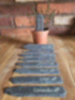 9 x Welsh Slate Herb/Plant Markers