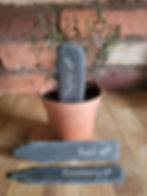 3 x Welsh Slate Herb/Plant Markers