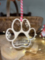 Personalised Dog Paw Tree decoration