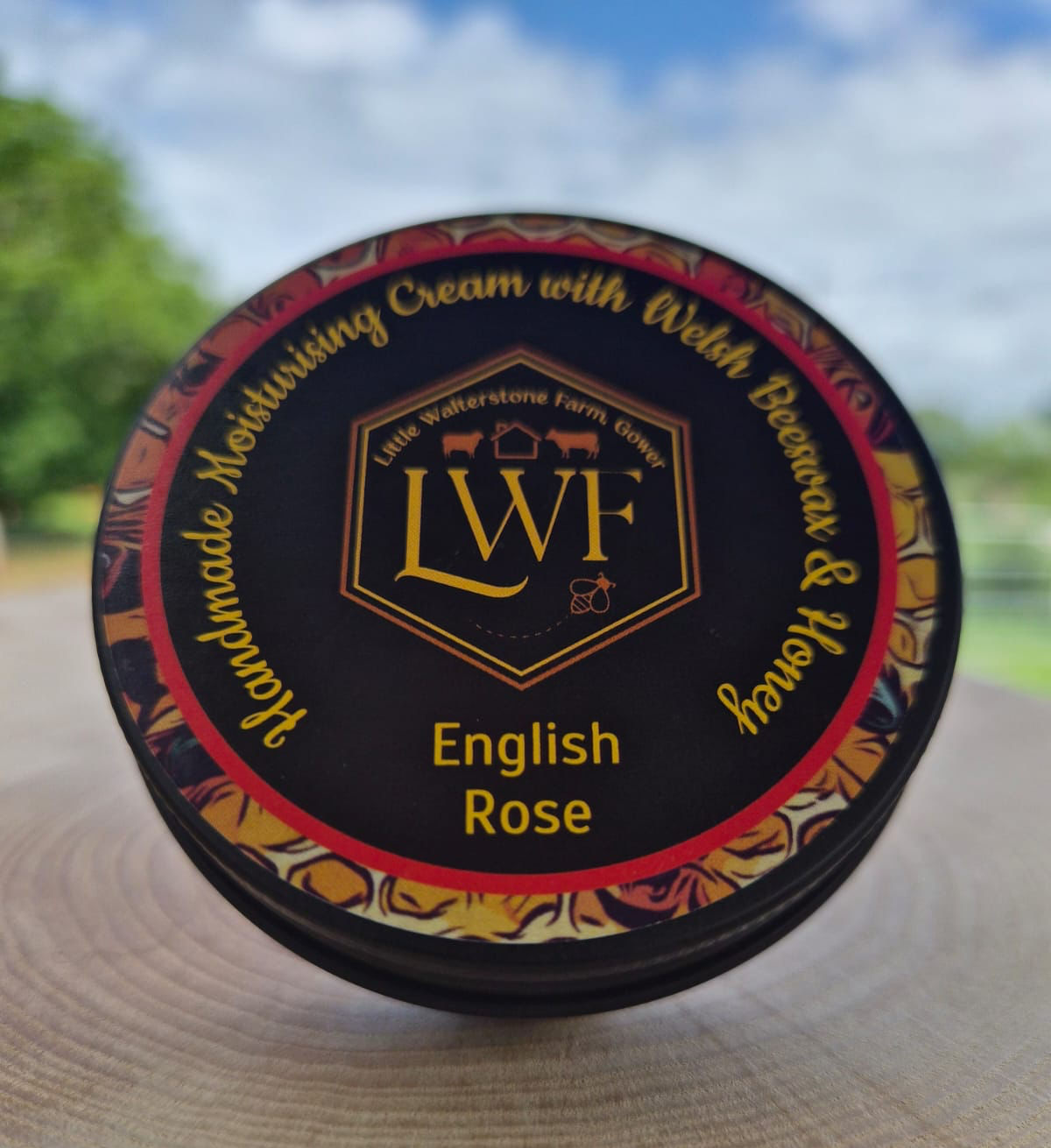 Handmade English Rose Moisturising Cream with Beeswax & Honey 55ml