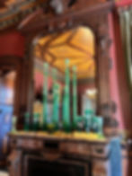 Steven Easton’s Green Men in the Dining Room of Lippitt House.