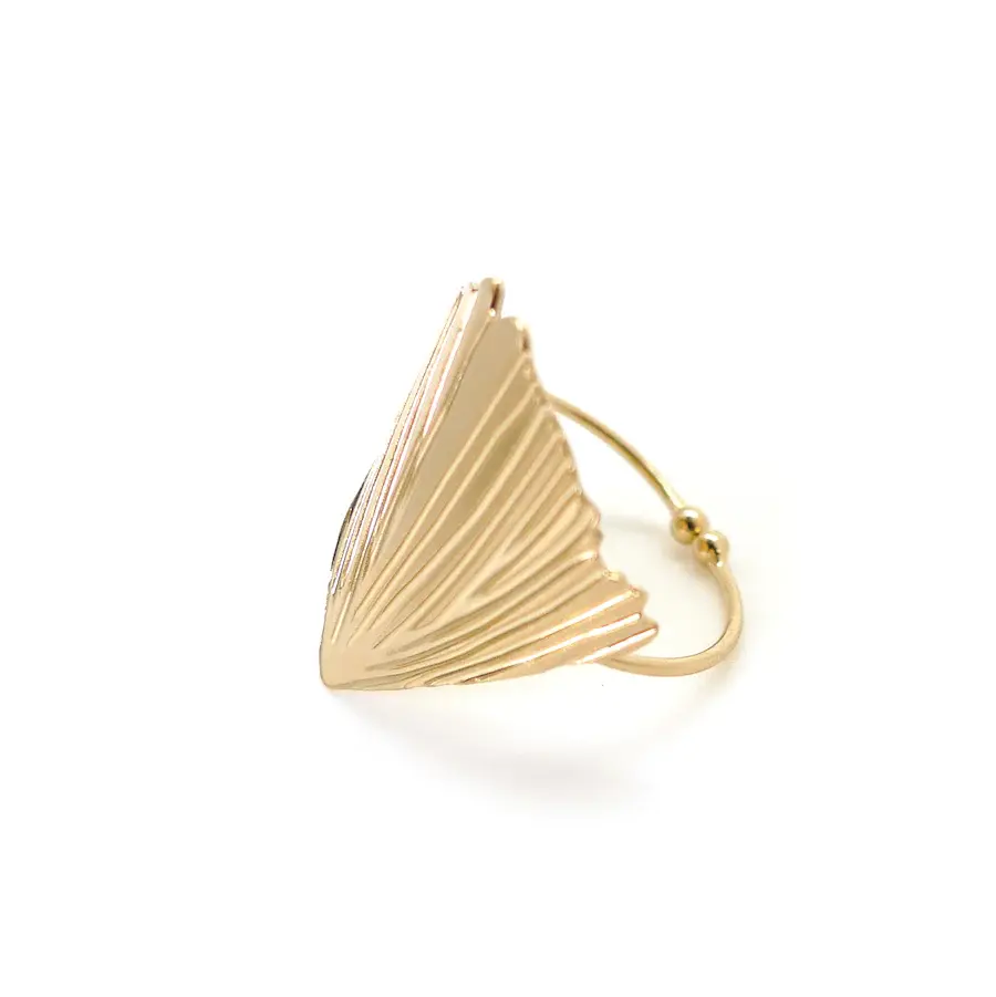 Miniature : Grande Bague Feuille Ginkgo- Nadja Carlotti