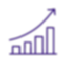 upward graph icon with text