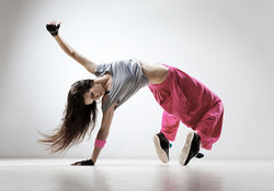 breakdancing in pink pants