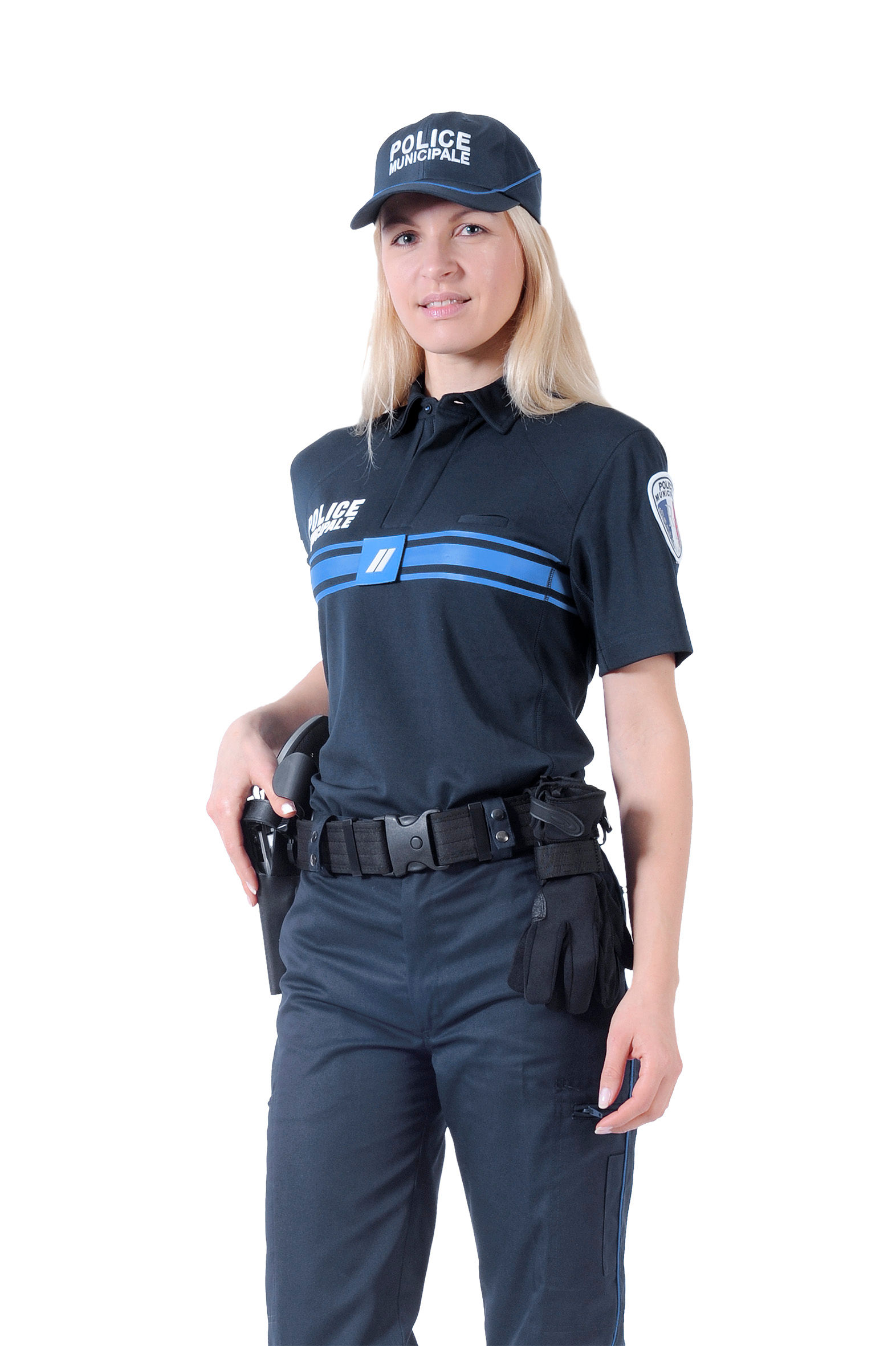 Polo bleu Police Municipale 50/50 MC Equip