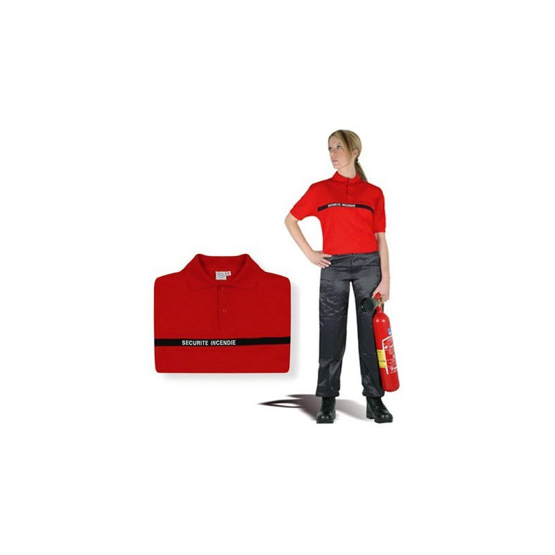 Miniature : POLO ROUGE SECURITE INCENDIE